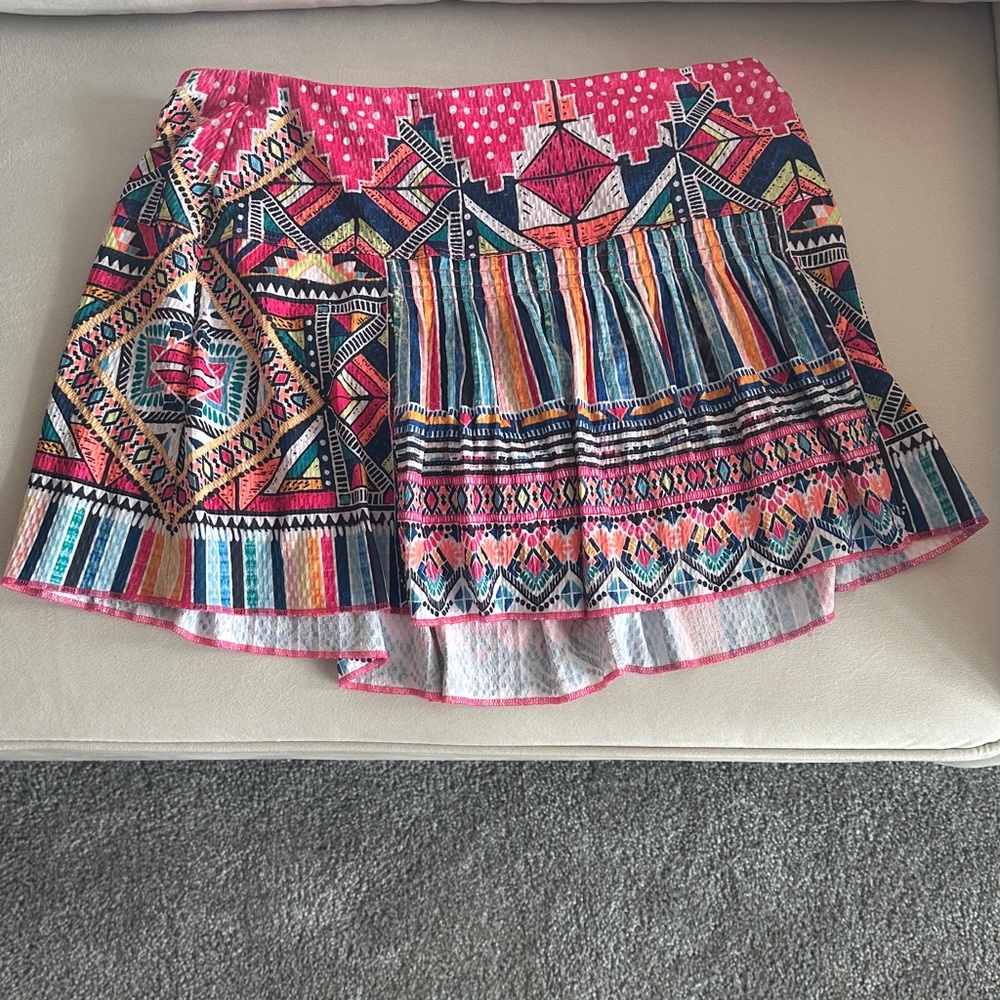 Lucky in Love Colorful Geometric Skorts